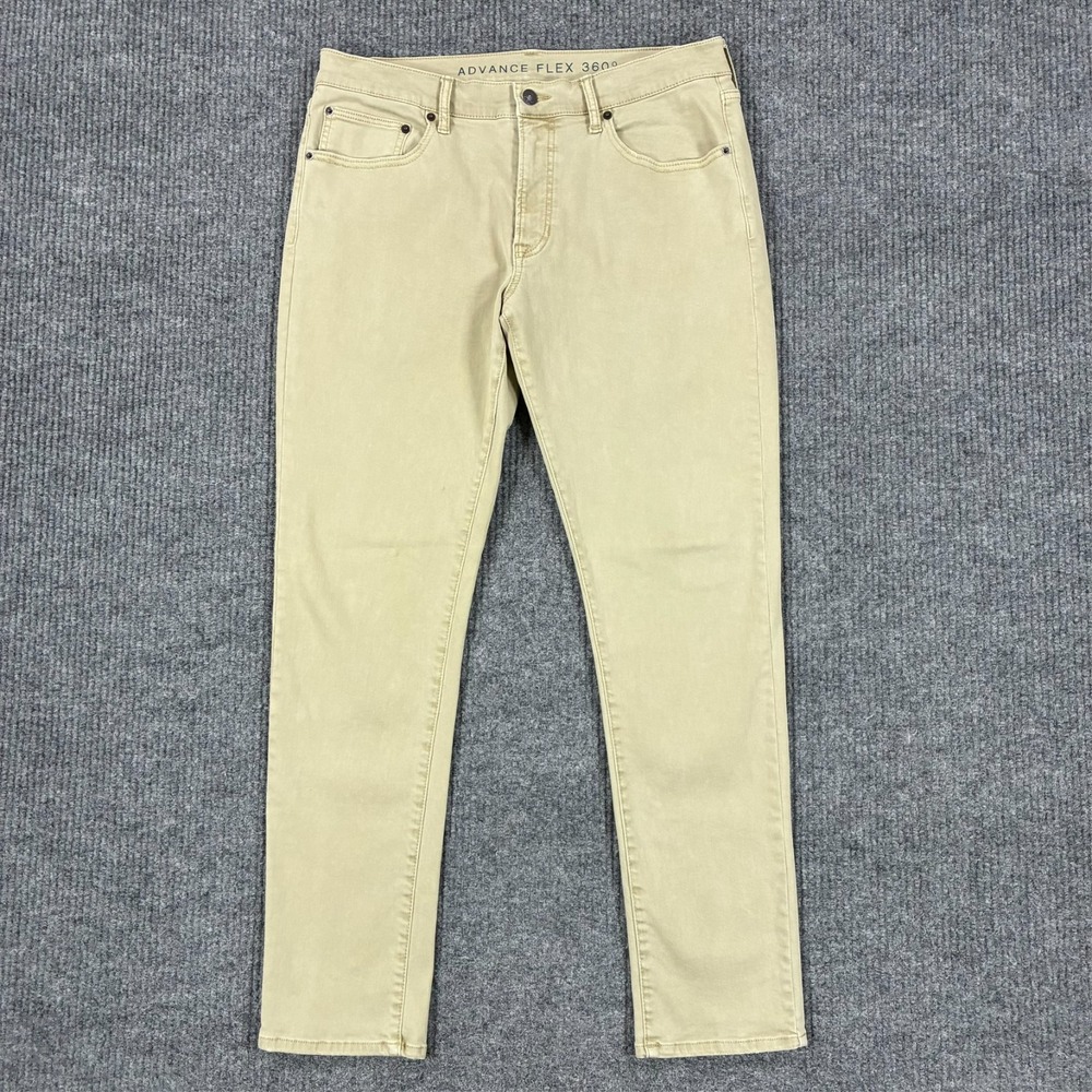 Arizona Jean Co. Advance Flex 360‎ Chino Pants Mens Size 34x32 Beige Slim Fit